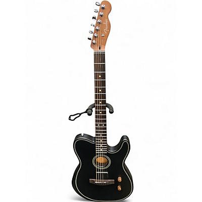Used Fender Acoustasonic Standard Telecaster Black Acoustic Electric Guitar