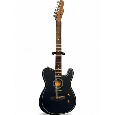 Used Fender Acoustasonic Standard Telecaster Black Acoustic Electric Guitar