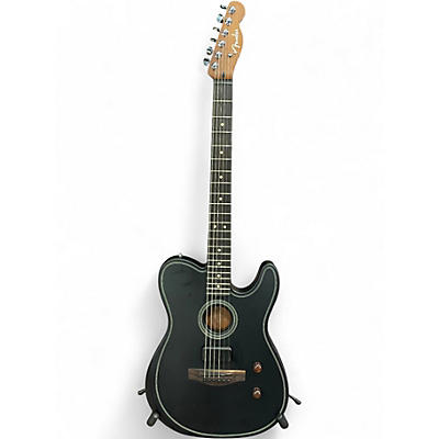 Used Fender Acoustasonic Standard Telecaster Black Acoustic Electric Guitar