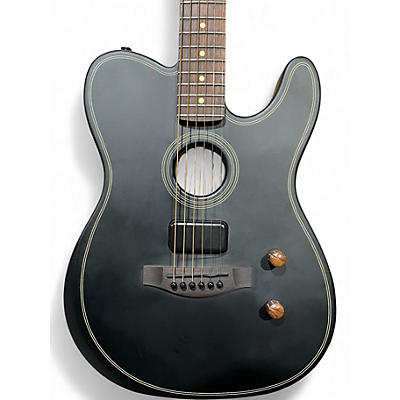 Used Fender Acoustasonic Standard Telecaster Black Solid Body Electric Guitar