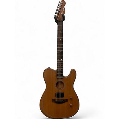 Used Fender Acoustasonic Standard Telecaster Natural Acoustic Electric Guitar