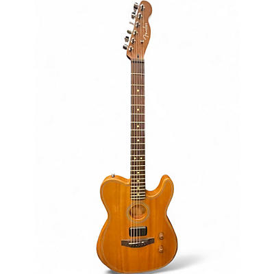 Used Fender Acoustasonic Standard Telecaster Natural Acoustic Electric Guitar