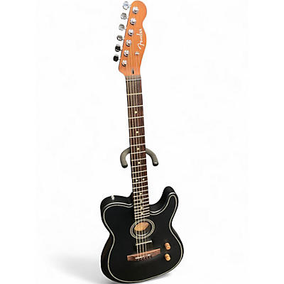 Used Fender Acoustasonic Standard Telecsater Satin Black Acoustic Electric Guitar
