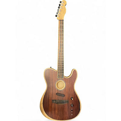 Fender Used Fender Acoustasonic Telecaster Exotic Cocobolo Natural Acoustic Electric Guitar