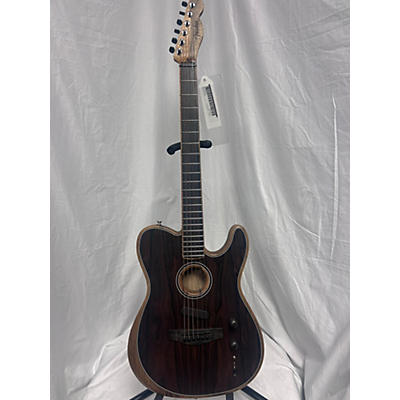 Fender Used Fender Acoustasonic Telecaster Exotic Ziricote Natural Acoustic Electric Guitar