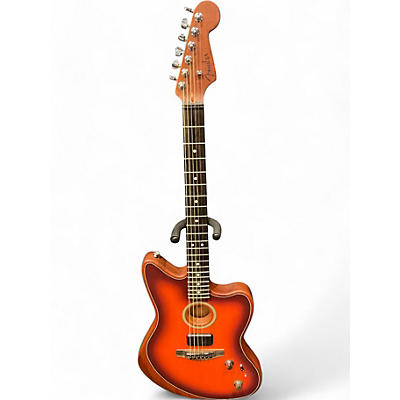 Fender Used Fender Acoustasonic jazzmaster Player Telecaster Tobacco Burst Acoustic Electric Guitar