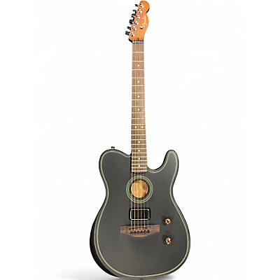 Used Fender Acoustasonic standard telecaster Black Acoustic Electric Guitar