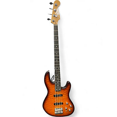 Used Fender Active Jazz Bass Tiger Eye Electric Bass Guitar