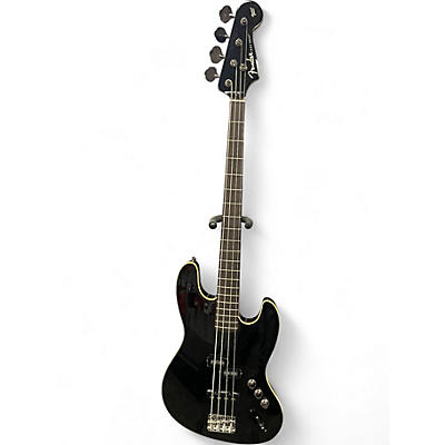 Used Fender Aerodyne 4-String Jazz Bass Black Electric Bass Guitar