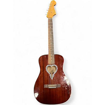 Used Fender Alkaline Trio Malibu Mahogany Natural Acoustic Guitar