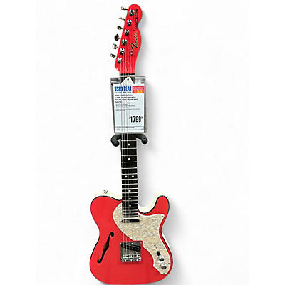 Used Fender American 2-tone Telecaster Fiesta Red and White Hollow Body Electric Guitar