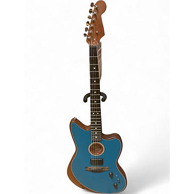 Used Fender American Acoustasonic JAZZMASTER TEAL Hollow Body Electric Guitar
