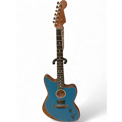 Used Fender American Acoustasonic JAZZMASTER TEAL Hollow Body Electric Guitar TEAL