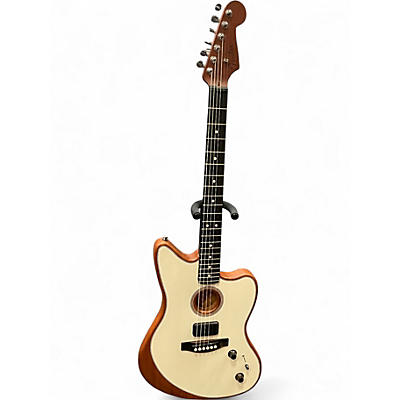 Used Fender American Acoustasonic JAZZMASTER WHITE Acoustic Electric Guitar