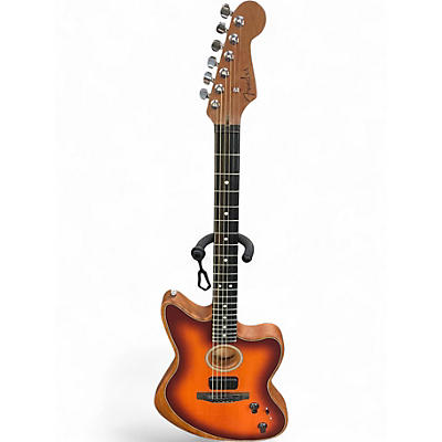 Used Fender American Acoustasonic Jazzmaster 2 Tone Sunburst Acoustic Electric Guitar
