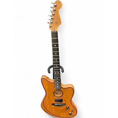 Used Fender American Acoustasonic Jazzmaster All-Mahogany Natural Acoustic Electric Guitar