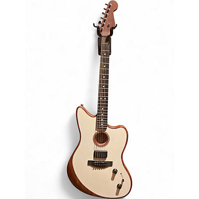 Used Fender American Acoustasonic Jazzmaster Arctic White Acoustic Electric Guitar
