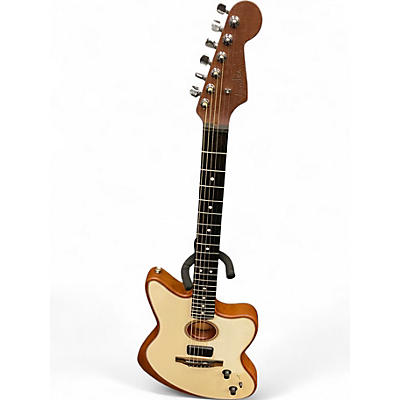 Used Fender American Acoustasonic Jazzmaster Blonde Acoustic Electric Guitar