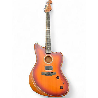 Used Fender American Acoustasonic Jazzmaster Honey Burst Acoustic Electric Guitar