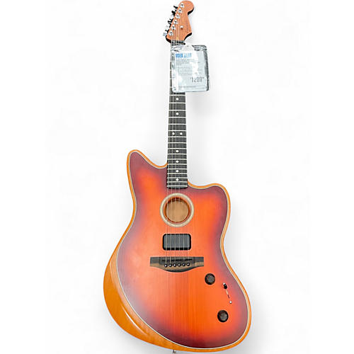 Used Fender American Acoustasonic Jazzmaster Mahogany Acoustic Electric Guitar Mahogany