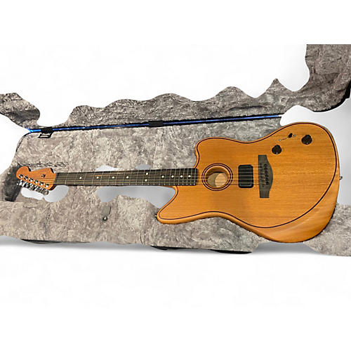 Used Fender American Acoustasonic Jazzmaster Mahogany Acoustic Electric Guitar Mahogany