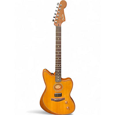 Used Fender American Acoustasonic Jazzmaster Natural Acoustic Electric Guitar