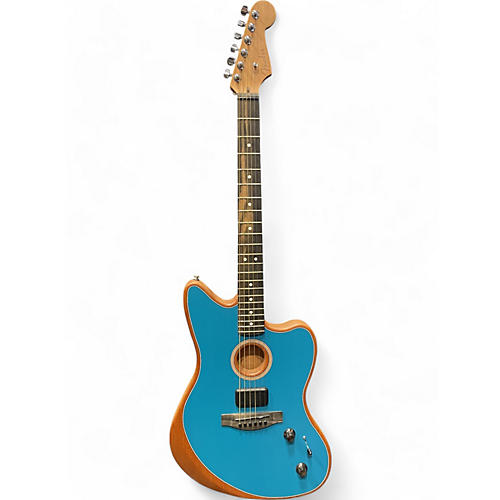 Fender Used Fender American Acoustasonic Jazzmaster Ocean Turquoise Acoustic Electric Guitar Ocean Turquoise