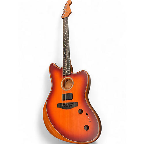 Used Fender American Acoustasonic Jazzmaster Sunburst Acoustic Electric Guitar Sunburst