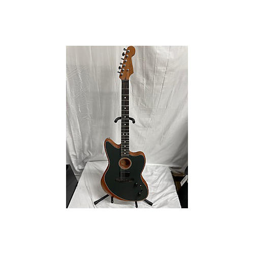 Fender Used Fender American Acoustasonic Jazzmaster Tungsten Acoustic Electric Guitar Tungsten