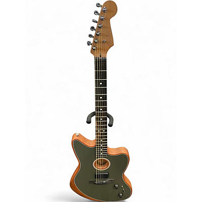 Used Fender American Acoustasonic Jazzmaster Tungsten Acoustic Electric Guitar