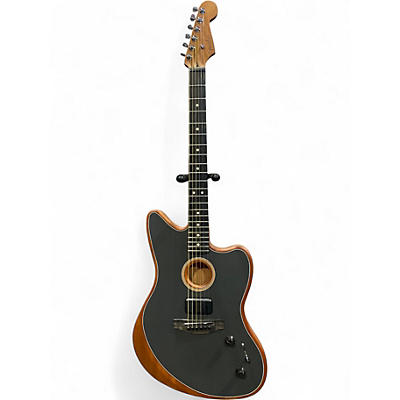 Used Fender American Acoustasonic Jazzmaster Tungsten Acoustic Electric Guitar