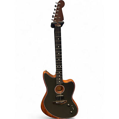 Used Fender American Acoustasonic Jazzmaster Tungsten Acoustic Electric Guitar