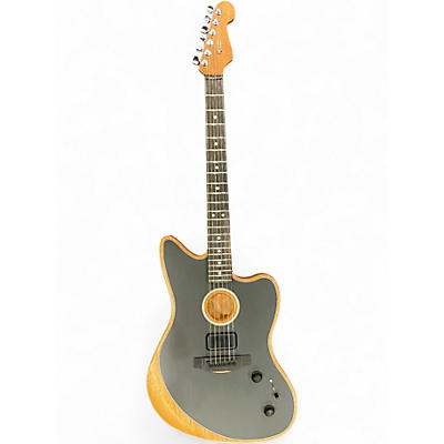 Used Fender American Acoustasonic Jazzmaster olive drab green Acoustic Electric Guitar