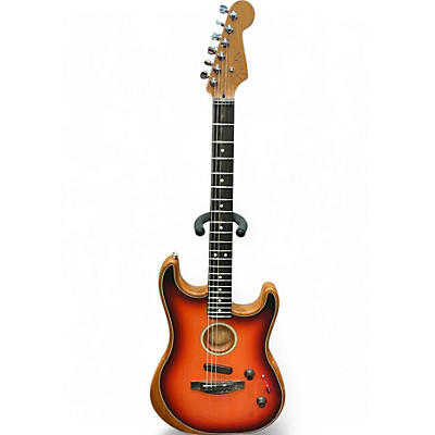 Used Fender American Acoustasonic Stratocaster 3 Color Sunburst Acoustic Electric Guitar