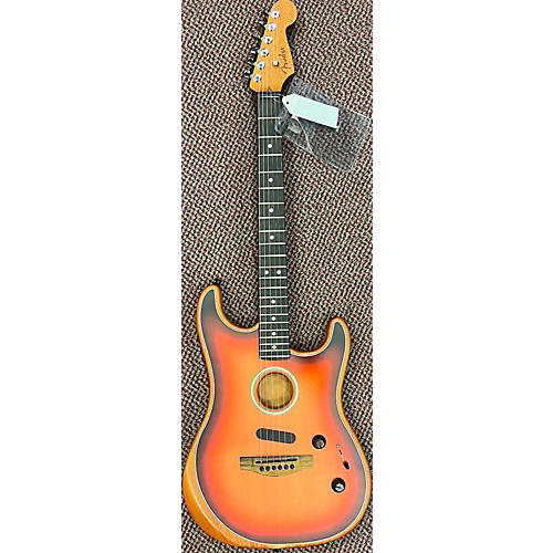 Fender Used Fender American Acoustasonic Stratocaster 3 Tone Sunburst Acoustic Electric Guitar 3 Tone Sunburst