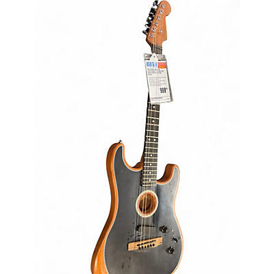 Used Fender American Acoustasonic Stratocaster Black Acoustic Electric Guitar