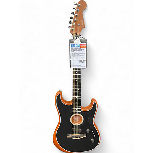 Used Fender American Acoustasonic Stratocaster Black Acoustic Electric Guitar Black