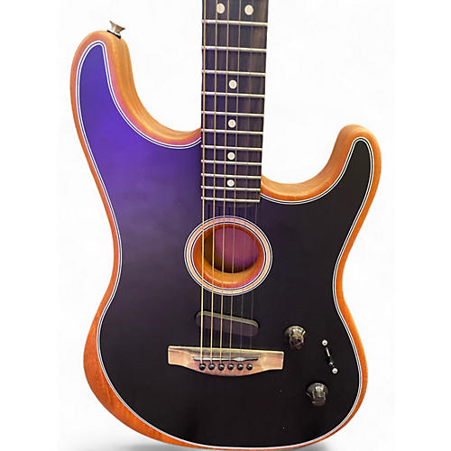 Used Fender American Acoustasonic Stratocaster Black Acoustic Electric Guitar Black