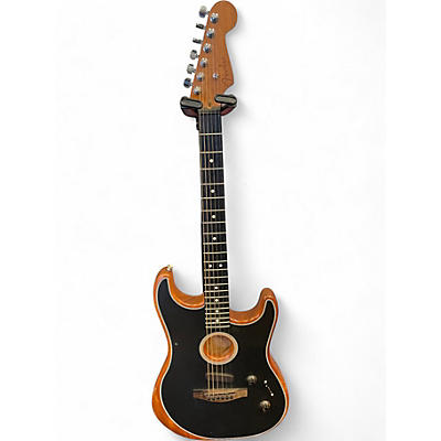 Used Fender American Acoustasonic Stratocaster Black Acoustic Electric Guitar