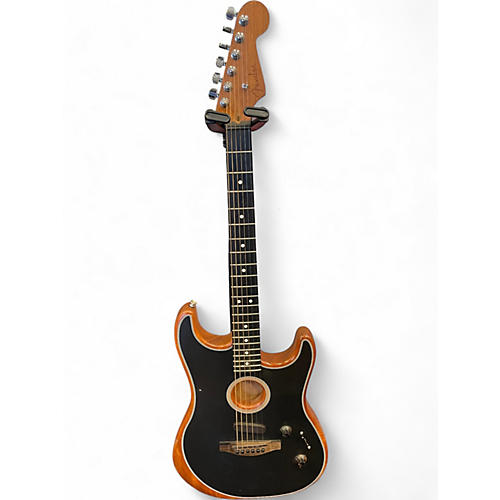Used Fender American Acoustasonic Stratocaster Black Acoustic Electric Guitar Black