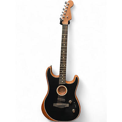 Used Fender American Acoustasonic Stratocaster Black Acoustic Electric Guitar