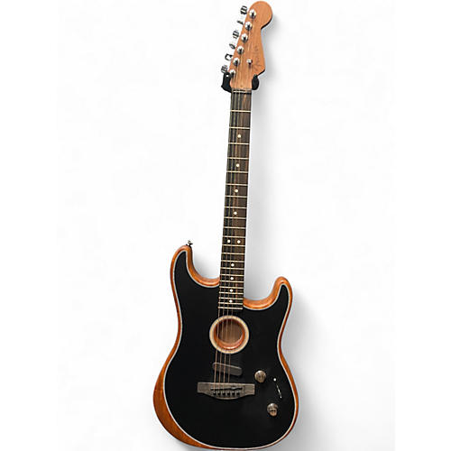 Used Fender American Acoustasonic Stratocaster Black Acoustic Electric Guitar Black