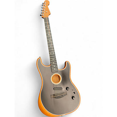 Used Fender American Acoustasonic Stratocaster Black Acoustic Electric Guitar