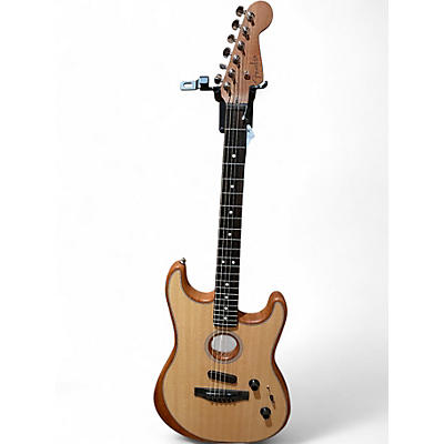 Used Fender American Acoustasonic Stratocaster Blonde Acoustic Electric Guitar