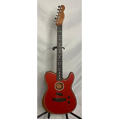 Fender Used Fender American Acoustasonic Stratocaster Dakota Red Acoustic Electric Guitar