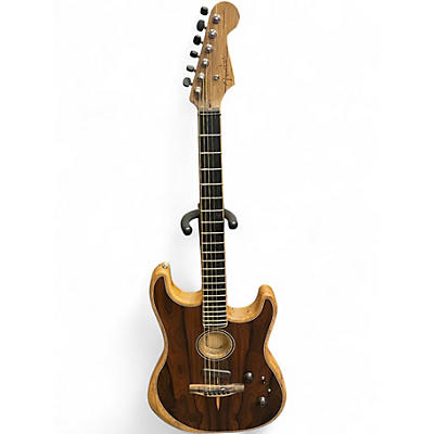 Used Fender American Acoustasonic Stratocaster Limited Edition Ziricote Hollow Body Electric Guitar