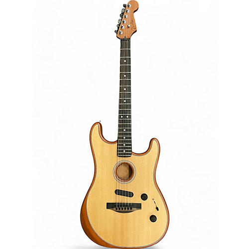 Fender Used Fender American Acoustasonic Stratocaster Natural Acoustic Electric Guitar Natural