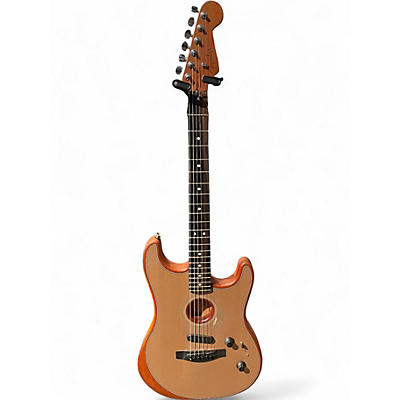 Used Fender American Acoustasonic Stratocaster Natural Acoustic Electric Guitar