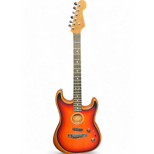 Used Fender American Acoustasonic Stratocaster Tobacco Burst Acoustic Electric Guitar Tobacco Burst