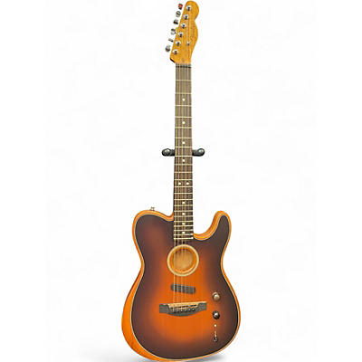Used Fender American Acoustasonic Telecaster 2 Color Sunburst Acoustic Electric Guitar
